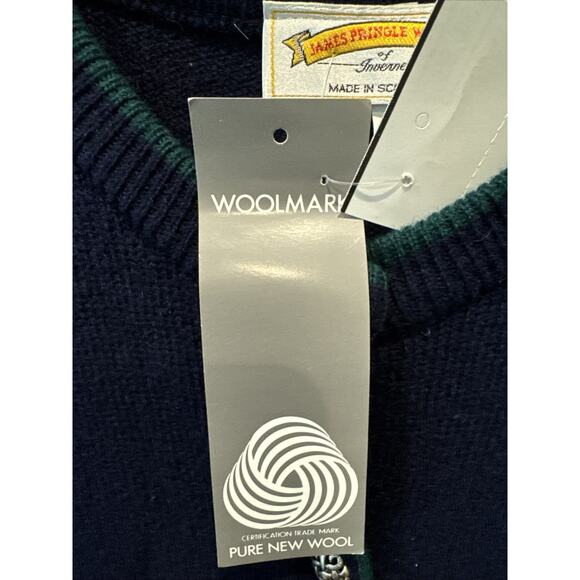 James Pringle Weavers of Inverness Navy Blue Lambswool Made In Scotland Cardigan - Picture 3 of 8